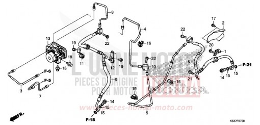 TUYAU DE FREIN/FLEXIBLE DE FREIN/MODULATEUR ABS SH300AH de 2017